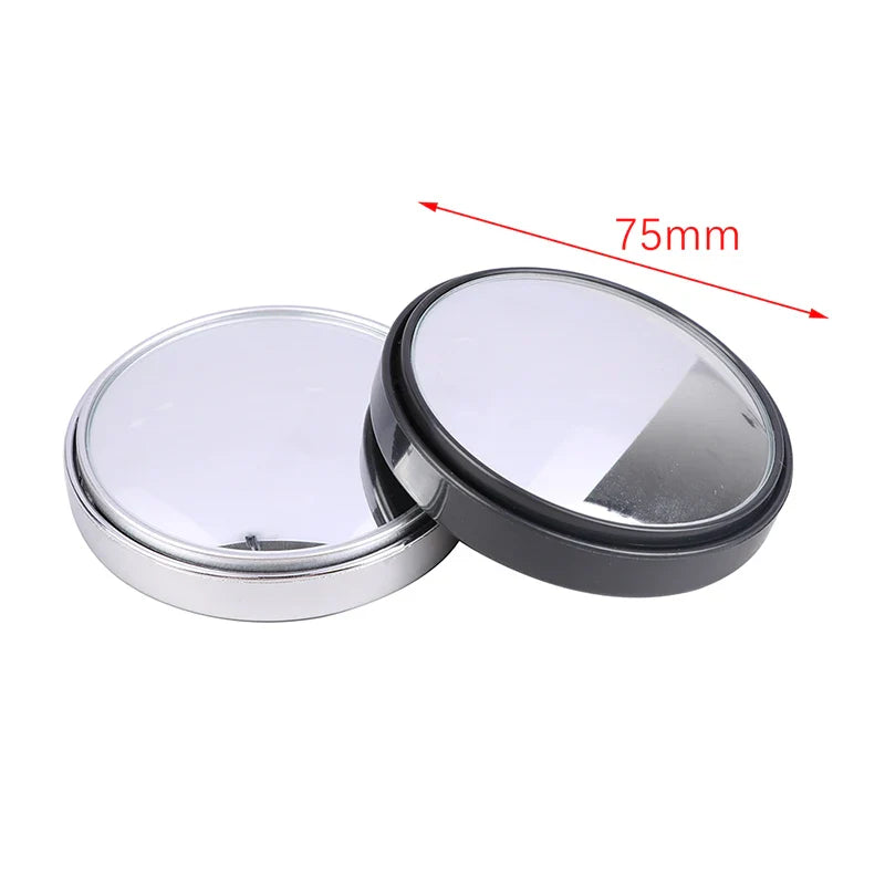 2-Pack 75mm Convex Blind Spot Mirror Stick-On Wide Angle Car