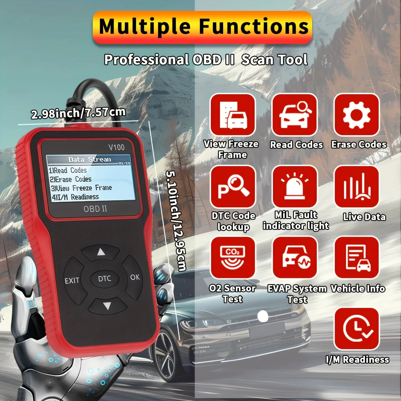 OBD2 Scanner & Check Engine Code Reader with Reset Function Peaceful Pleasures Health and Wellness