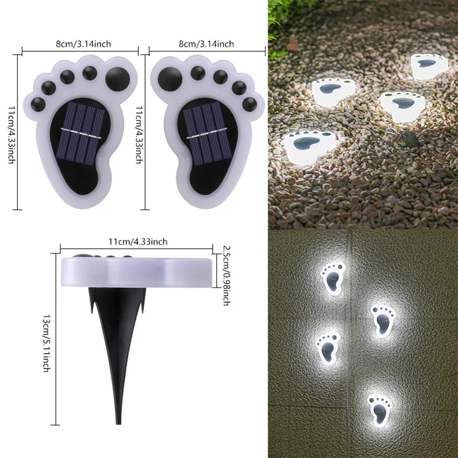 2-Pack Solar LED Garden Path Lights – IP65 Waterproof, Auto On/Off