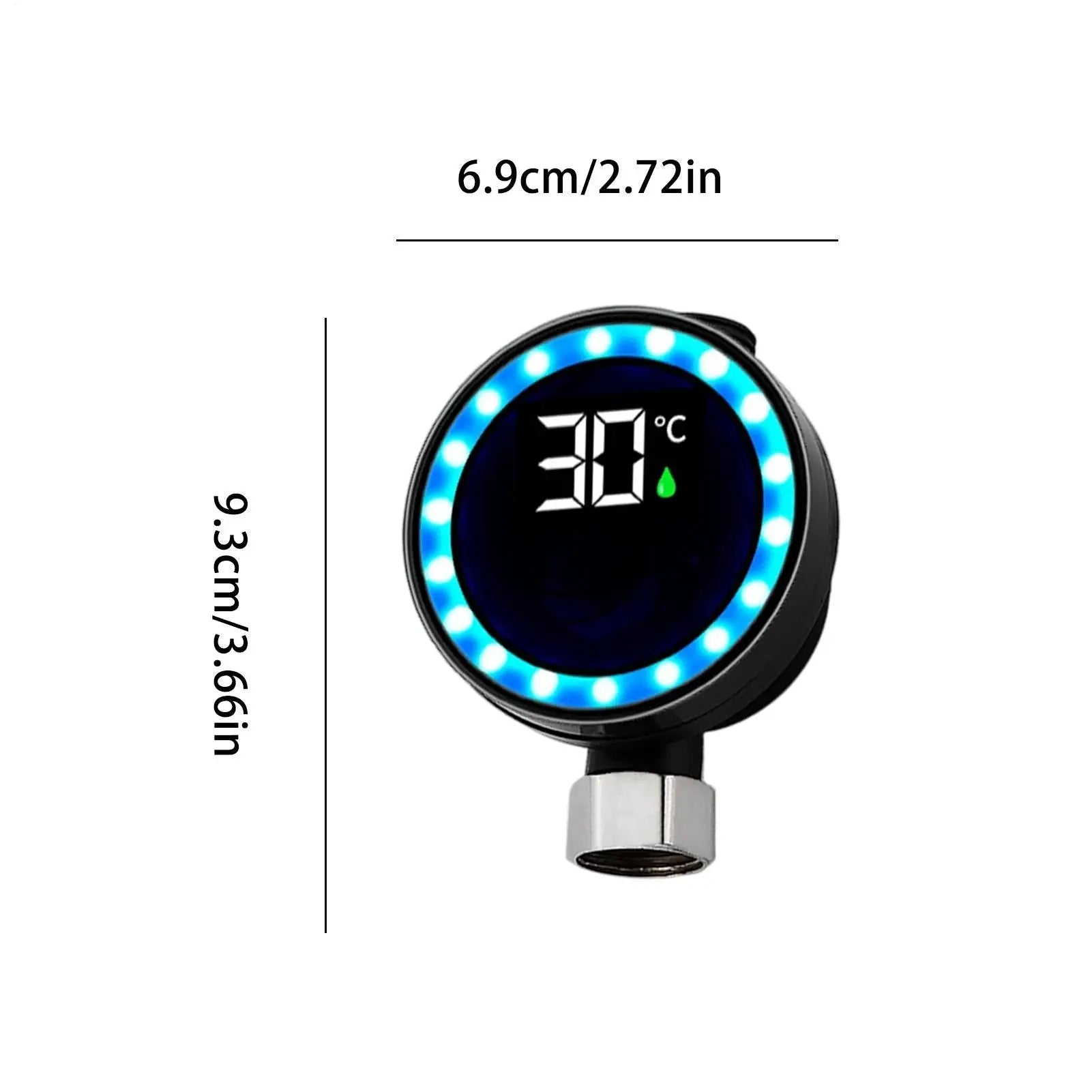 Shower Water Temperature Gauge Waterproof Home Measuring Tool LED Digital Display Bath Temperature Gauge For Shower Bathroom Peaceful Pleasures Health and Wellness
