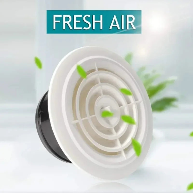 Round Adjustable Air Vent Grille Cover 75mm–150mm | ABS