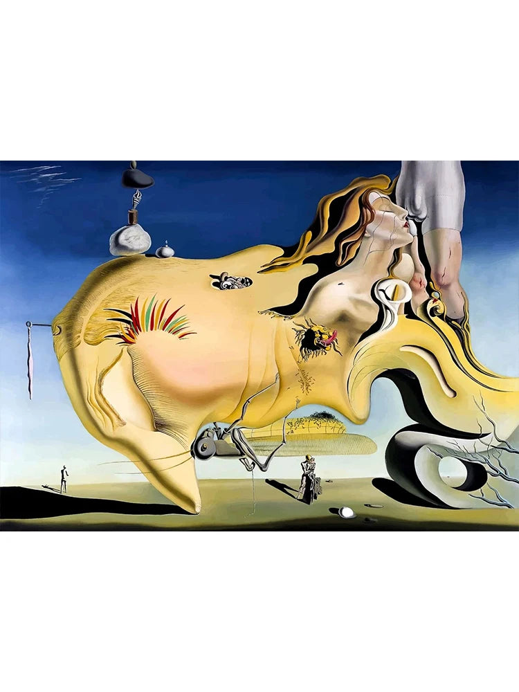 Salvador Dali Surrealism Masterpiece Posters Canvas Painting Abstract Aesthetic Wall Art For Corridor Office Room Home Decor Peaceful Pleasures Health and Wellness 9 40x60cm Unframed