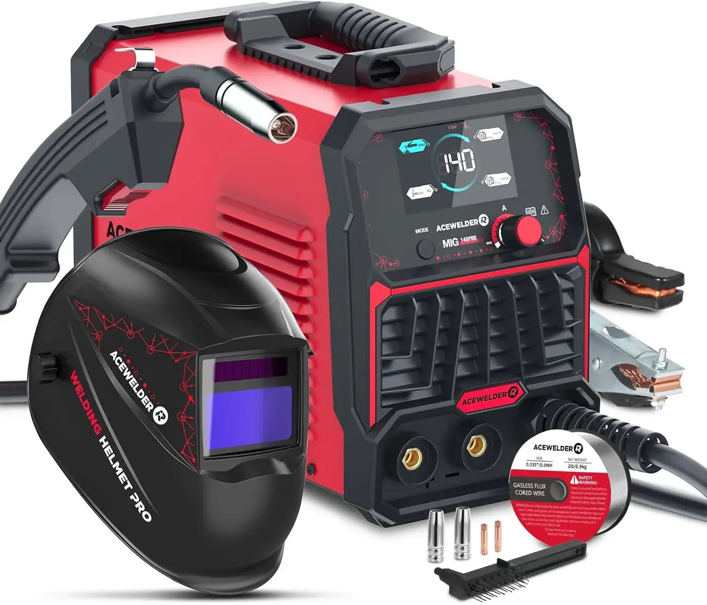140A Portable Welder – 3-in-1 MIG/TIG/Stick with LED Display Peaceful Pleasures Health and Wellness United States