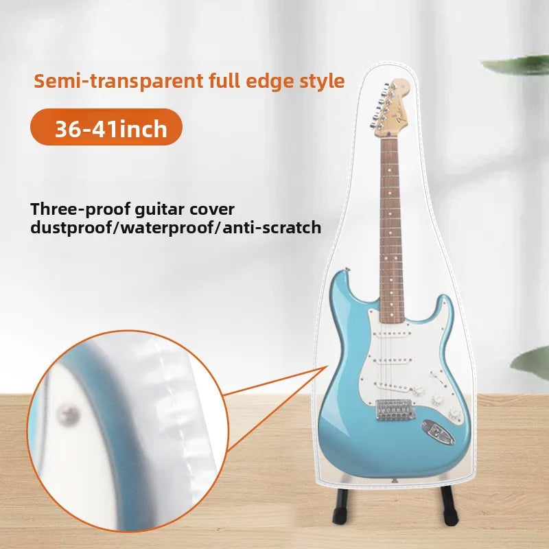 36-41 Inches Dustproof Frosted Guitarcover Transparent Waterproof
