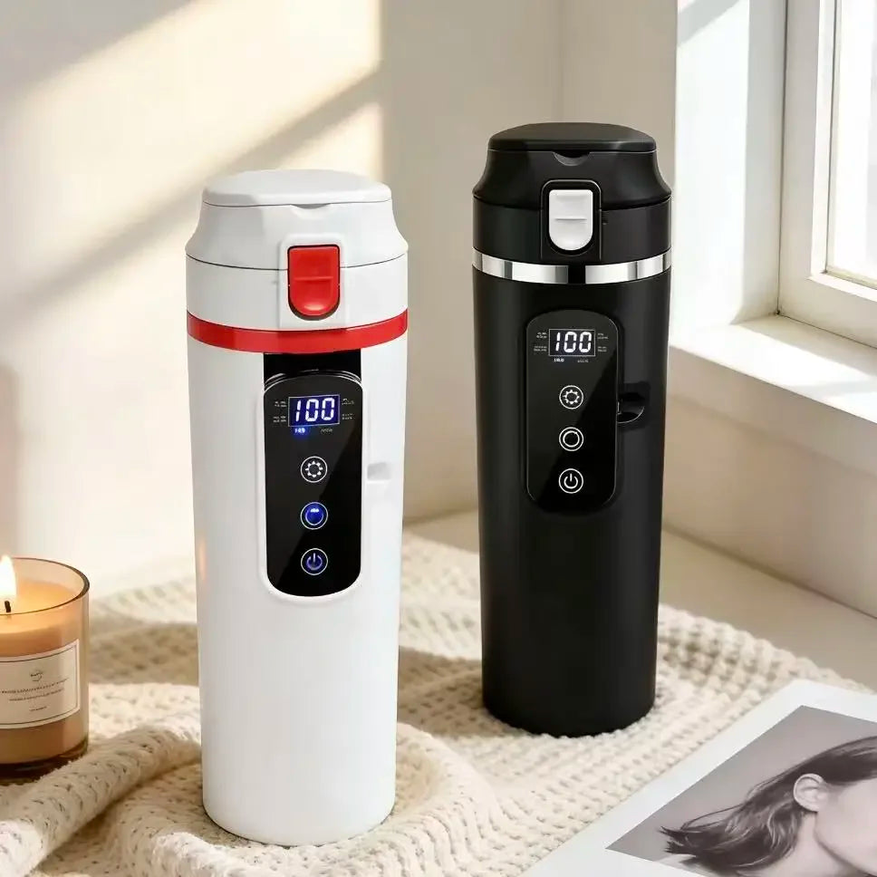 Car Electric Kettle 12V/24V Universal Heating Cup 304 Stainless Steel 500ML Capacity Constant Temperature Unrestricted Current Peaceful Pleasures Health and Wellness