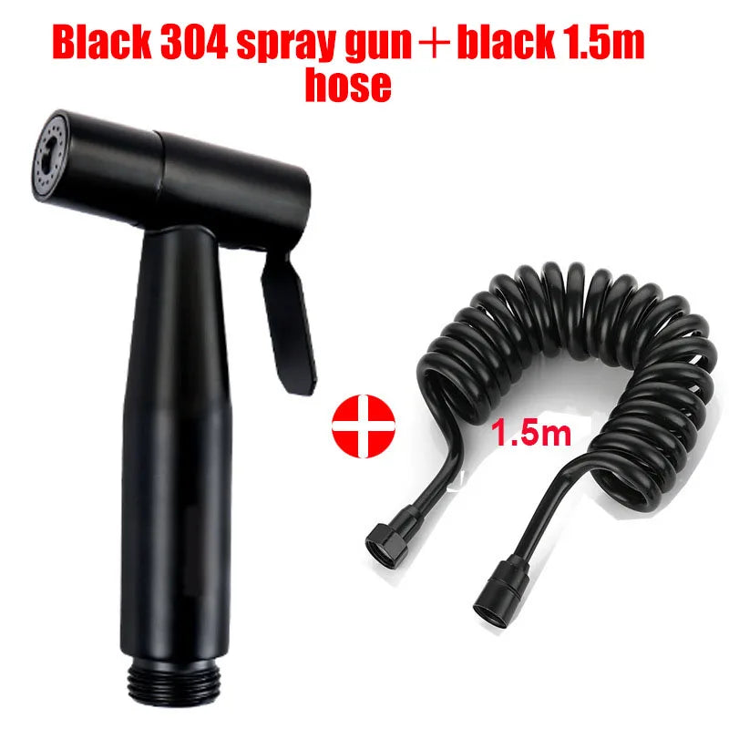 Handheld Bidet Sprayer – 304 Stainless Steel & Angle Valve