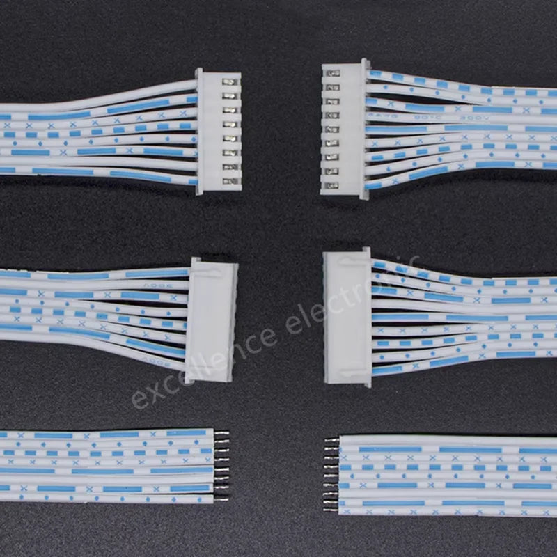 5PCS Blue White XH 2.54mm Pitch Connector Cable XH2.54 Plug Line Length 10/20/30CM 2P/3P/4P/5P/6P/7P/8P/9P/10P/12P 2468-24AWG Peaceful Pleasures Health and Wellness