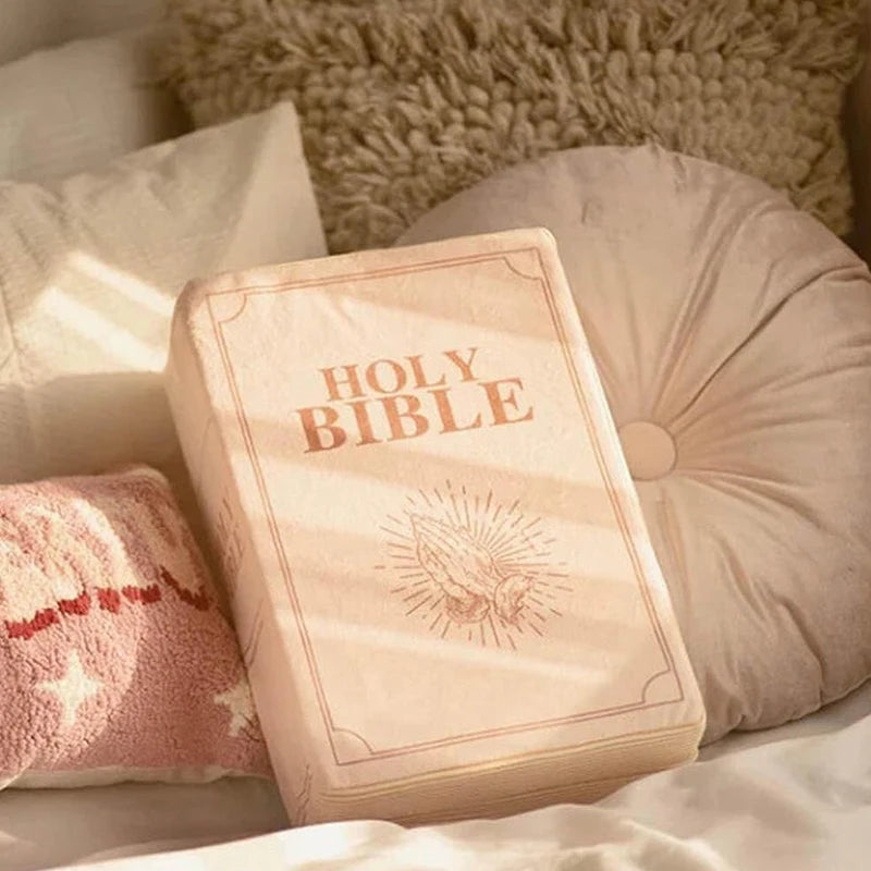 Bible Shaped Plush Pillow | Christian Decor & Gift 33×22cm