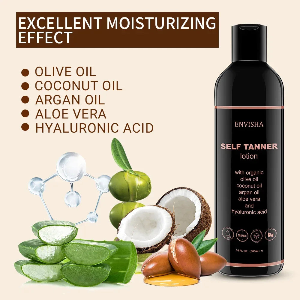 ENVISHA Organic Self Tanning Lotion – 300ml Self Tanner ENVISHA