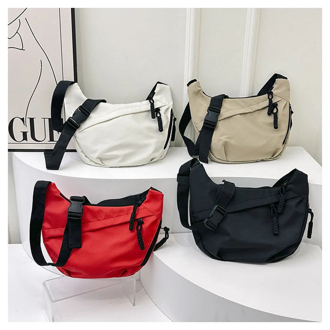 New Style Classy Fashion Single Shoulder Bag Large Capacity Commuting Crossbody Bag Thoughtful Gift for Office Workers Peaceful Pleasures Health and Wellness