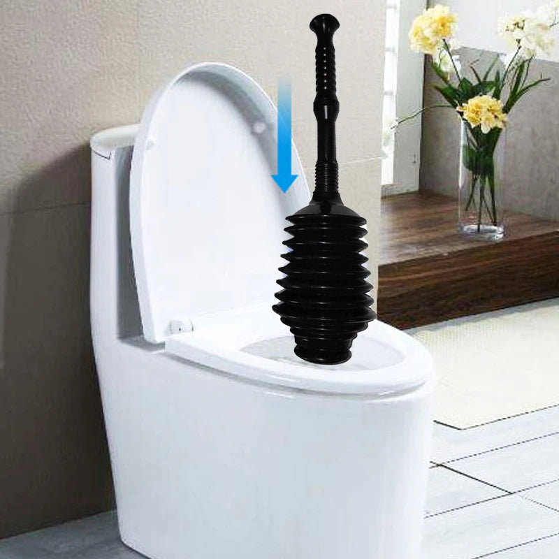 1Pcs/lot Portable Flexible Powerful Toilet Plunger Clog Remover High-Pressure Thrust Plunge Tool for Clogged Bathroom Toilet Peaceful Pleasures Health and Wellness