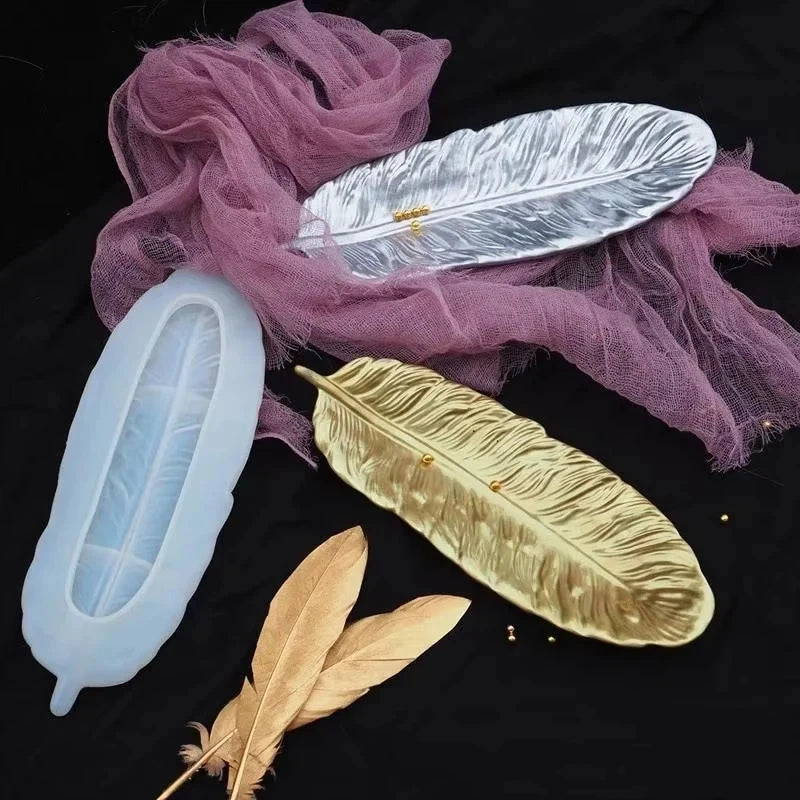 Creative Feather Shape Cake Silicone Mold Clay Mould Kitchen Baking
