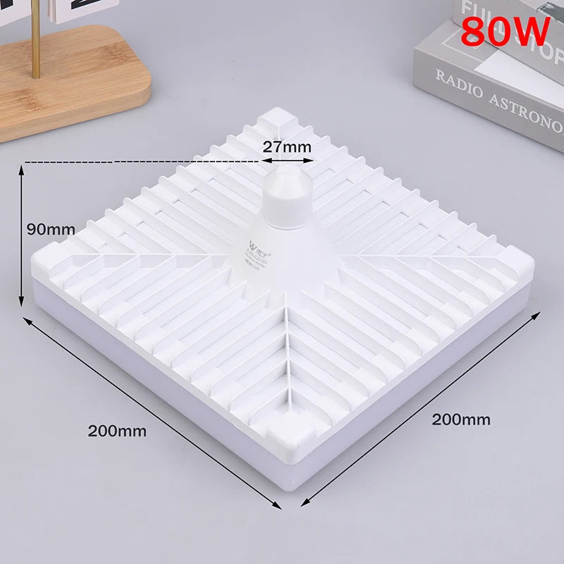 E27 LED Bulb 20W–80W Square Cold White 220V Home Light