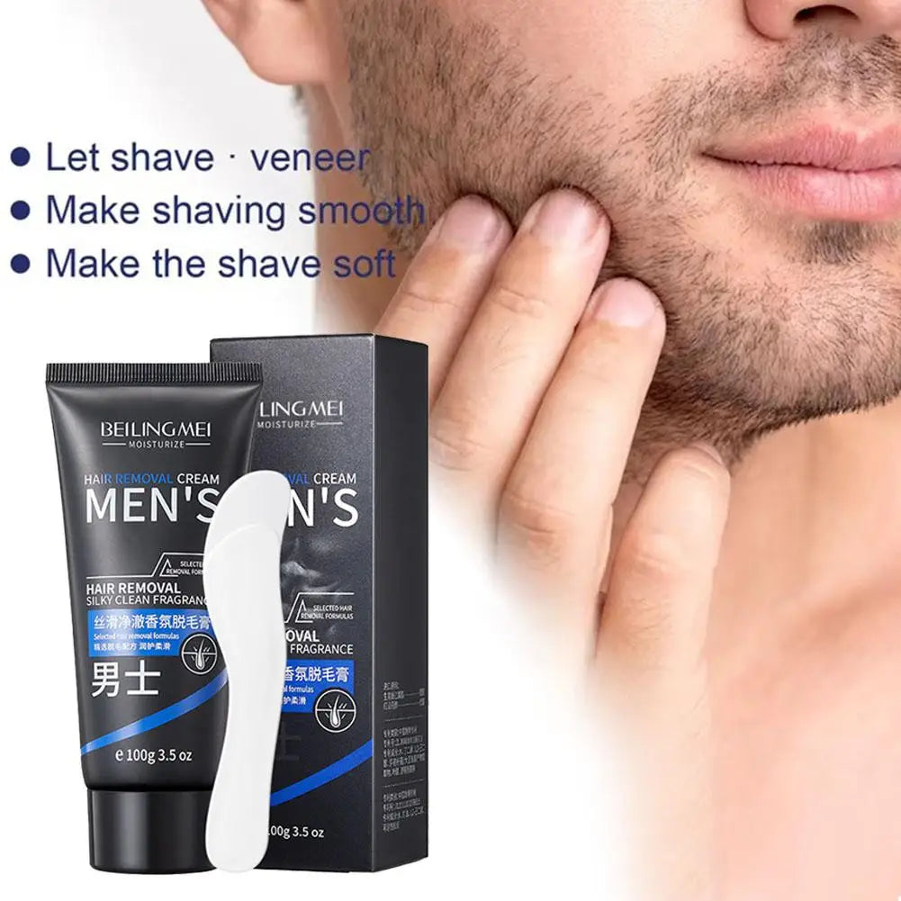Hair Removal Cream Men And Women Painless Smooth And Refreshing Reshaping Confidence Enjoy Silky Skin 60ml/100g Peaceful Pleasures Health and Wellness