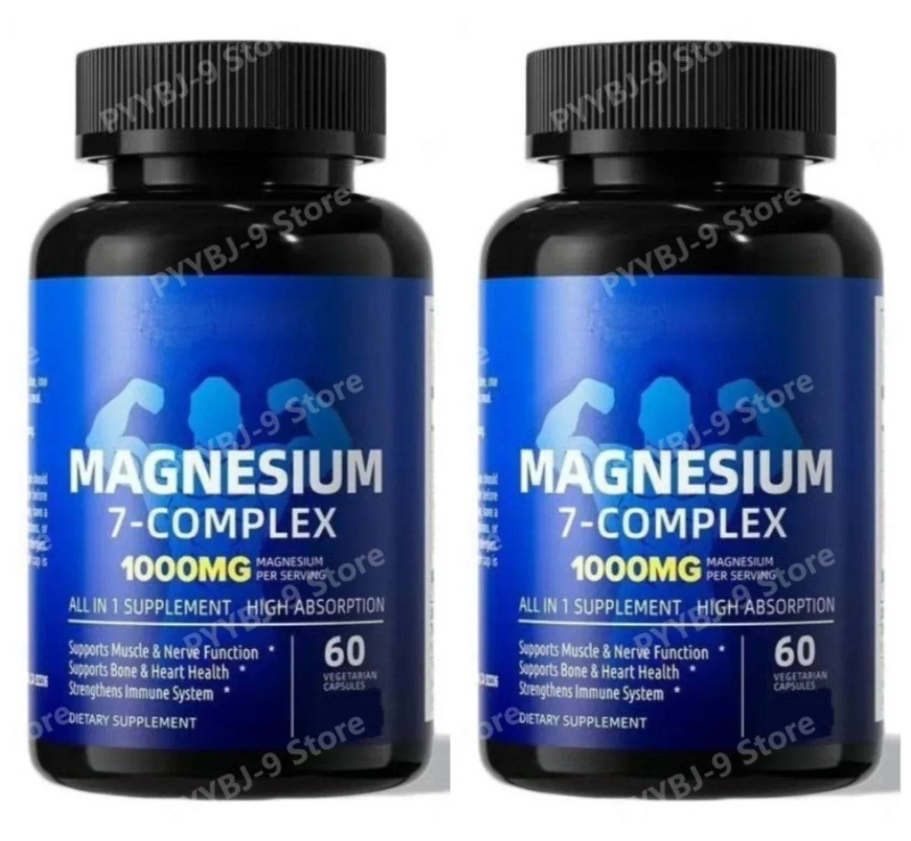 Magnesium 7 Complex 1000mg – Glycinate, Citrate, Zinc, D3 & B6 60ct