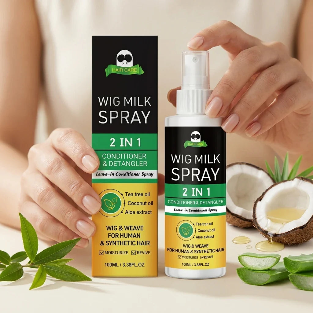 2-in-1 Wig Milk Spray | Anti-Frizz Leave-In Conditioner 100ml
