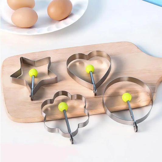 Stainless Steel Egg Ring & Pancake Mold with Handle | 1-2 pc Egg Ring Mold Peaceful Pleasures Health and Wellness