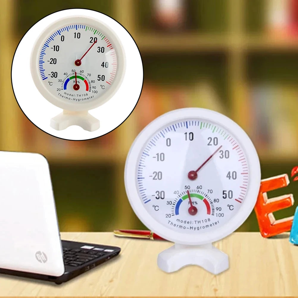 Bell-shaped Analog Hygrometer Temperature Gauge Indoor Outdoor Wet