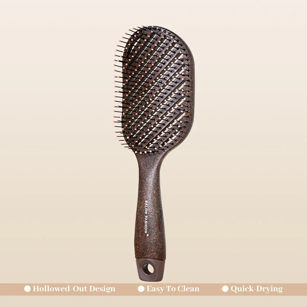 Hollow Boar Bristle Hair Brush – Detangling & Scalp Massage