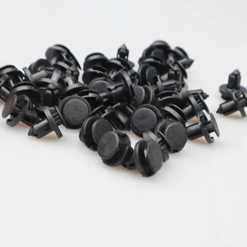 30pcs 8mm Diameter 8mm Black Vehicle Car Bumper Door Panel Fender Liner Clips Retainer Plastic Auto Fasteners Rivets Clips Peaceful Pleasures Health and Wellness
