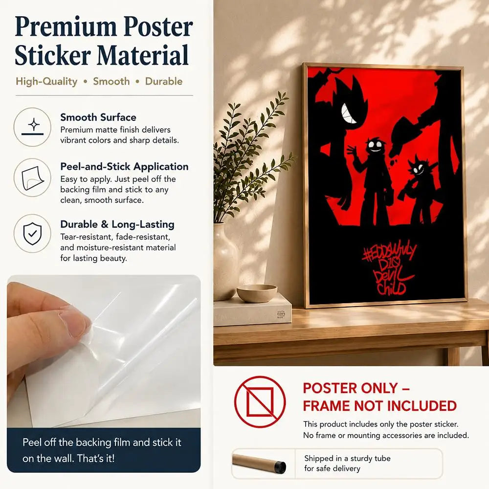 Eddsworld Cartoon Poster HD Self-Adhesive Waterproof Wall Art Wall Art Poster Peaceful Pleasures Health and Wellness