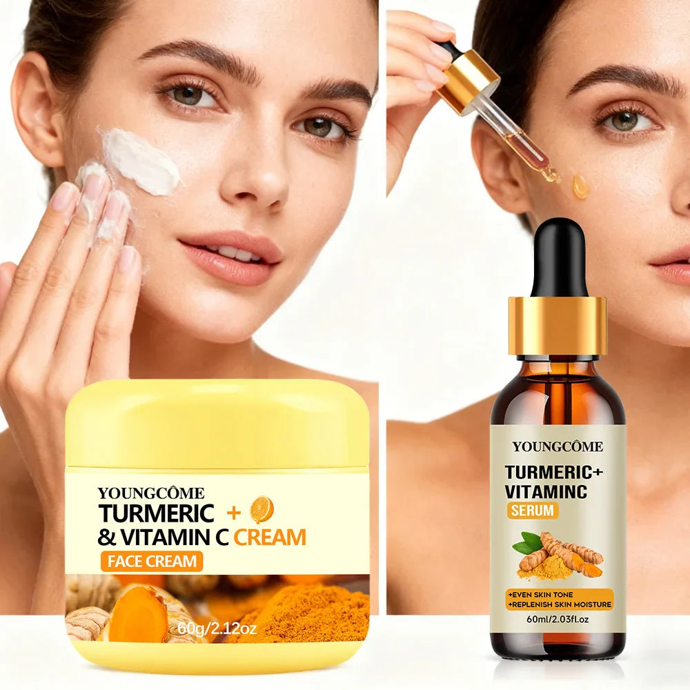 YOUNGCOME Turmeric & Vitamin C Cream Set – Collagen & Retinol