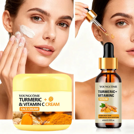 YOUNGCOME Turmeric Vitamin C Cream Set – Collagen & Retinol Facial Moisturizer Set Oasis Select