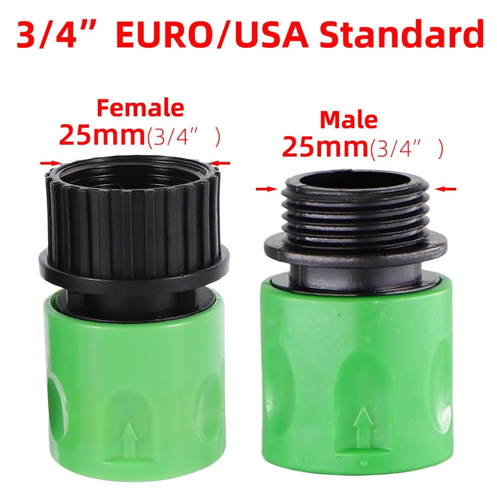EURO USA 3/4 Inch Male Threaded Quick Connector Drip Irrigation Watering System Joint Nipple Tap Hose Adapter for Garden Tubing Peaceful Pleasures Health and Wellness