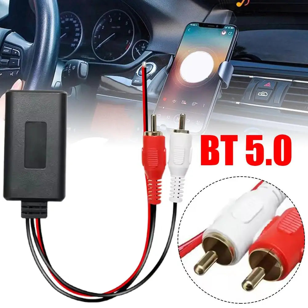 Car Bluetooth 5.0 Audio Adapter – 2RCA Wireless Music Module