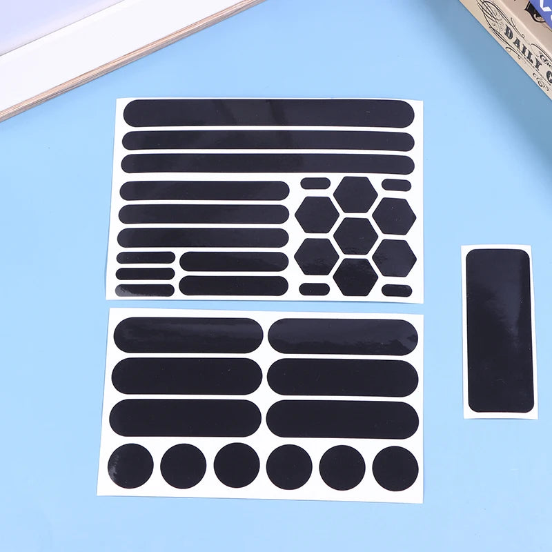 Black Reflective Helmet & Bike Stickers – Night Safety Decals