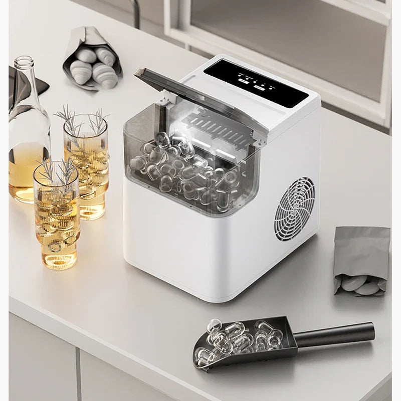 Compact Portable Ice Maker 12KG/24H – Bar & Home Use
