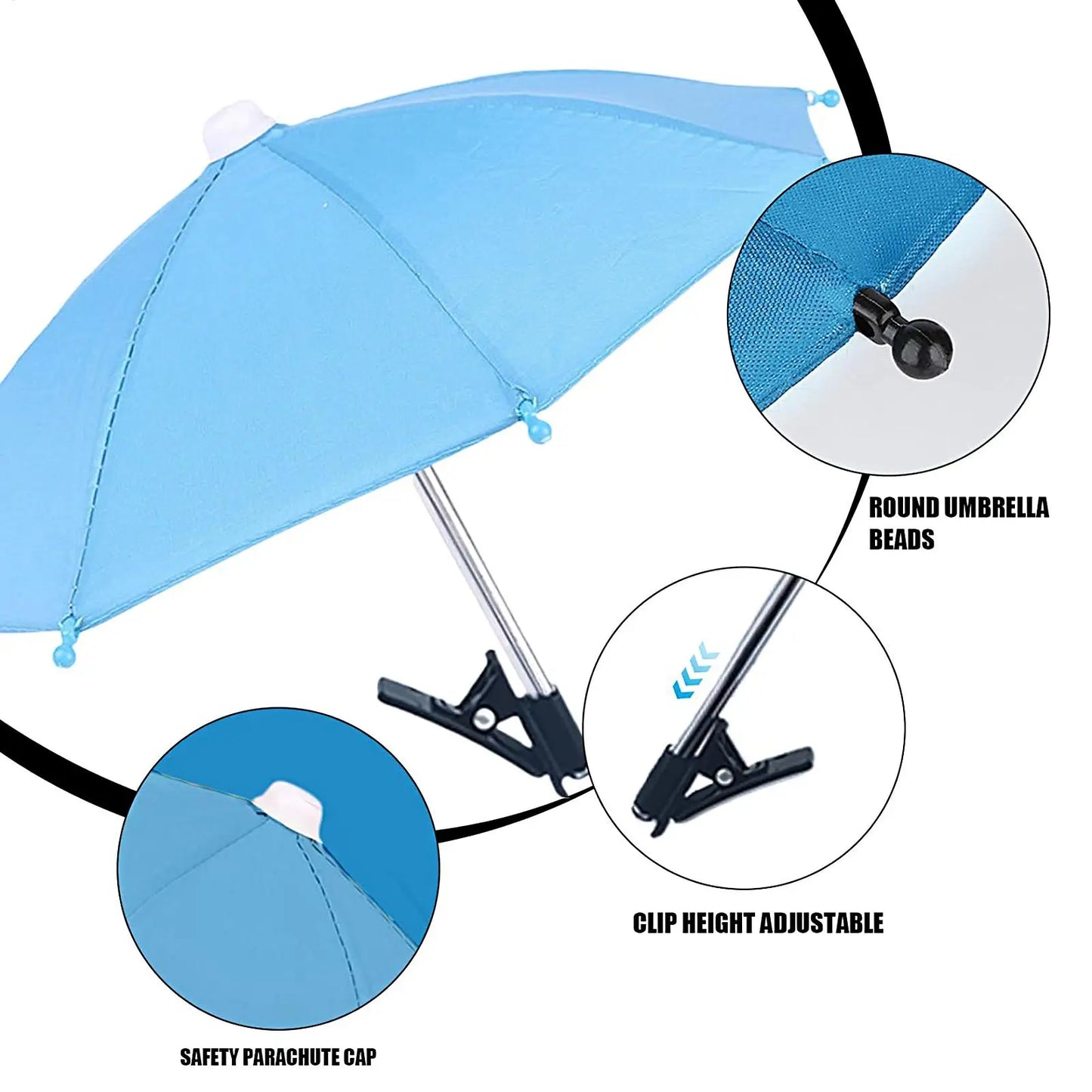 Mini Clip-On Phone Umbrella Sunshade | Outdoor Screen Protector