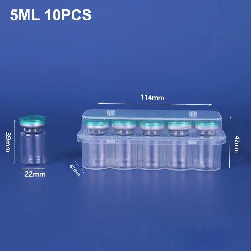 5PCS 3/5/7/10mL Vial Storage Case Stackable Plastic Microtube Storage Box Clear Freezer Tube Box Diabetic Supplies Peaceful Pleasures Health and Wellness A3