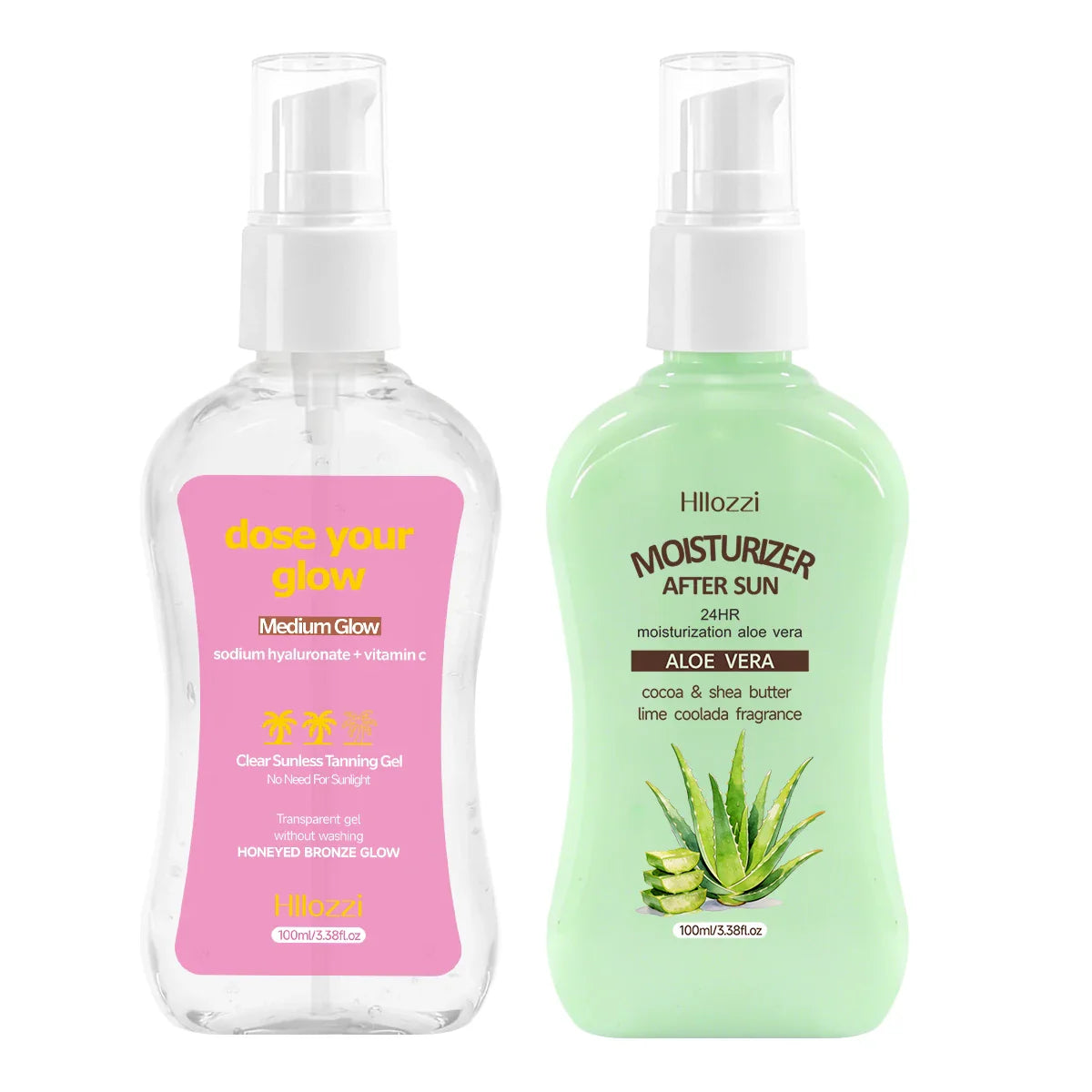 Clear Sunless Tanning Gel – Medium Glow & After Sun Moisturizer