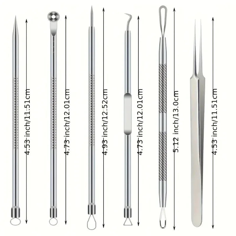 Stainless Steel Blackhead & Blemish Removal Tool Set