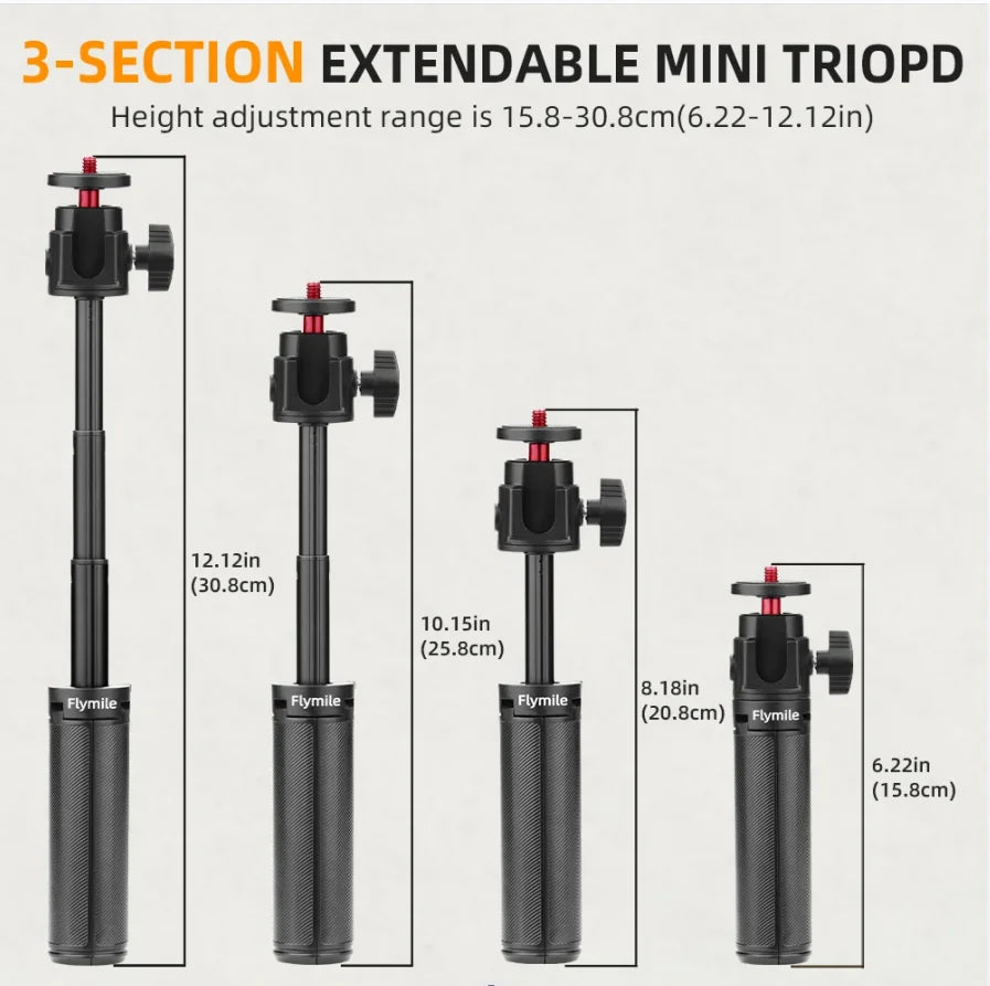 Desktop Selfie Stick & Tripod Extension Pole for DJI Action 6