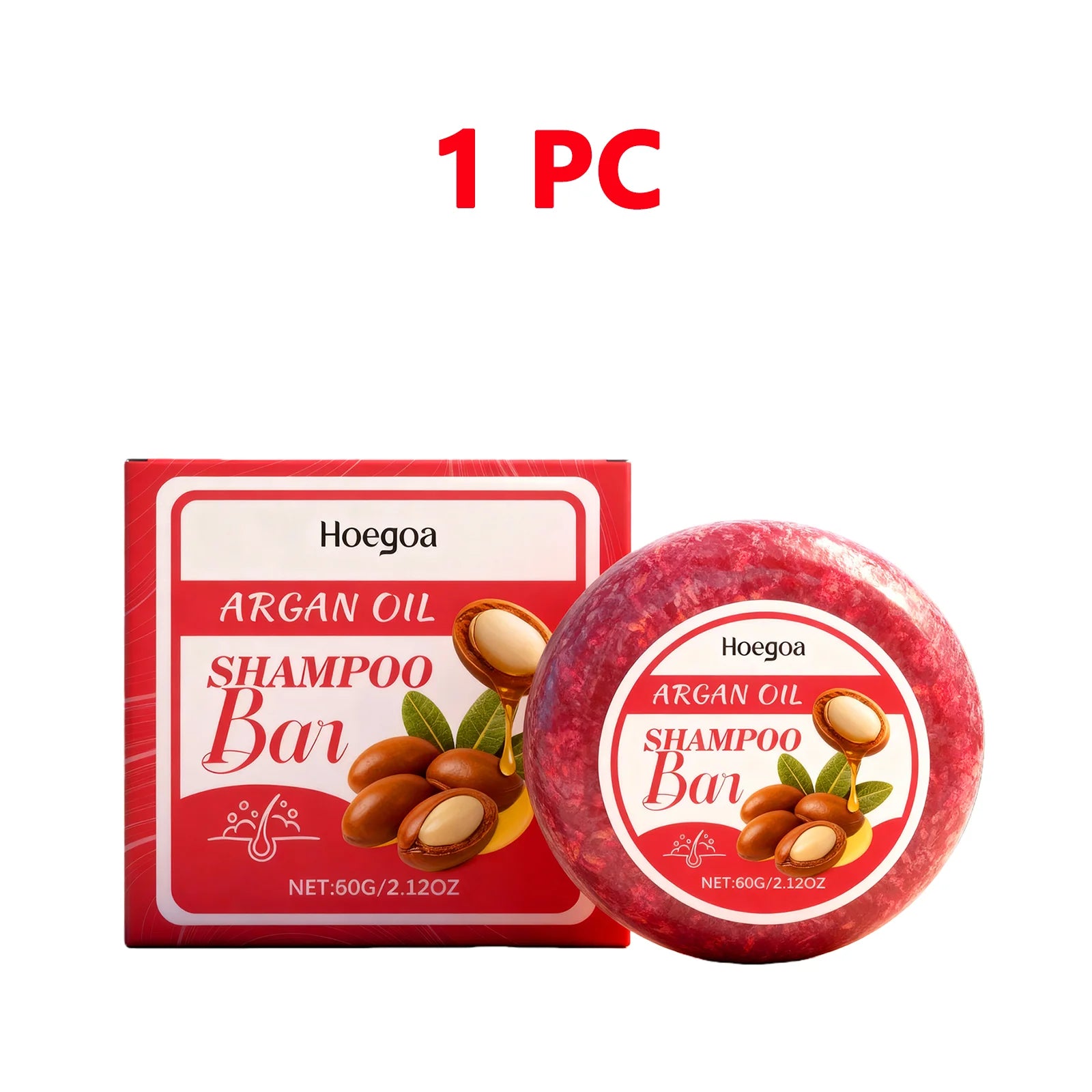 Castor & Argan Oil Shampoo Bar for Hair Growth & Thickening Solid Shampoo Bar Peaceful Pleasures Health and Wellness 1pc