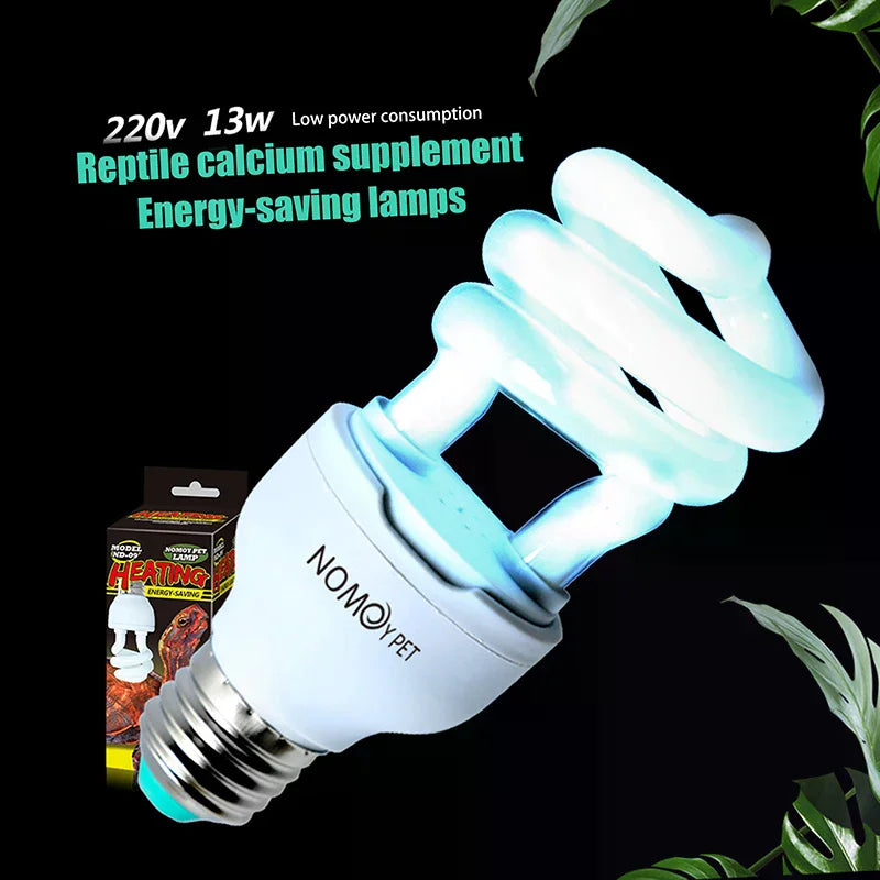 UVB Reptile Basking Lamp 13W/26W | 5.0 & 10.0 for Lizard Turtle Reptile UVB Lamp Peaceful Pleasures Health and Wellness