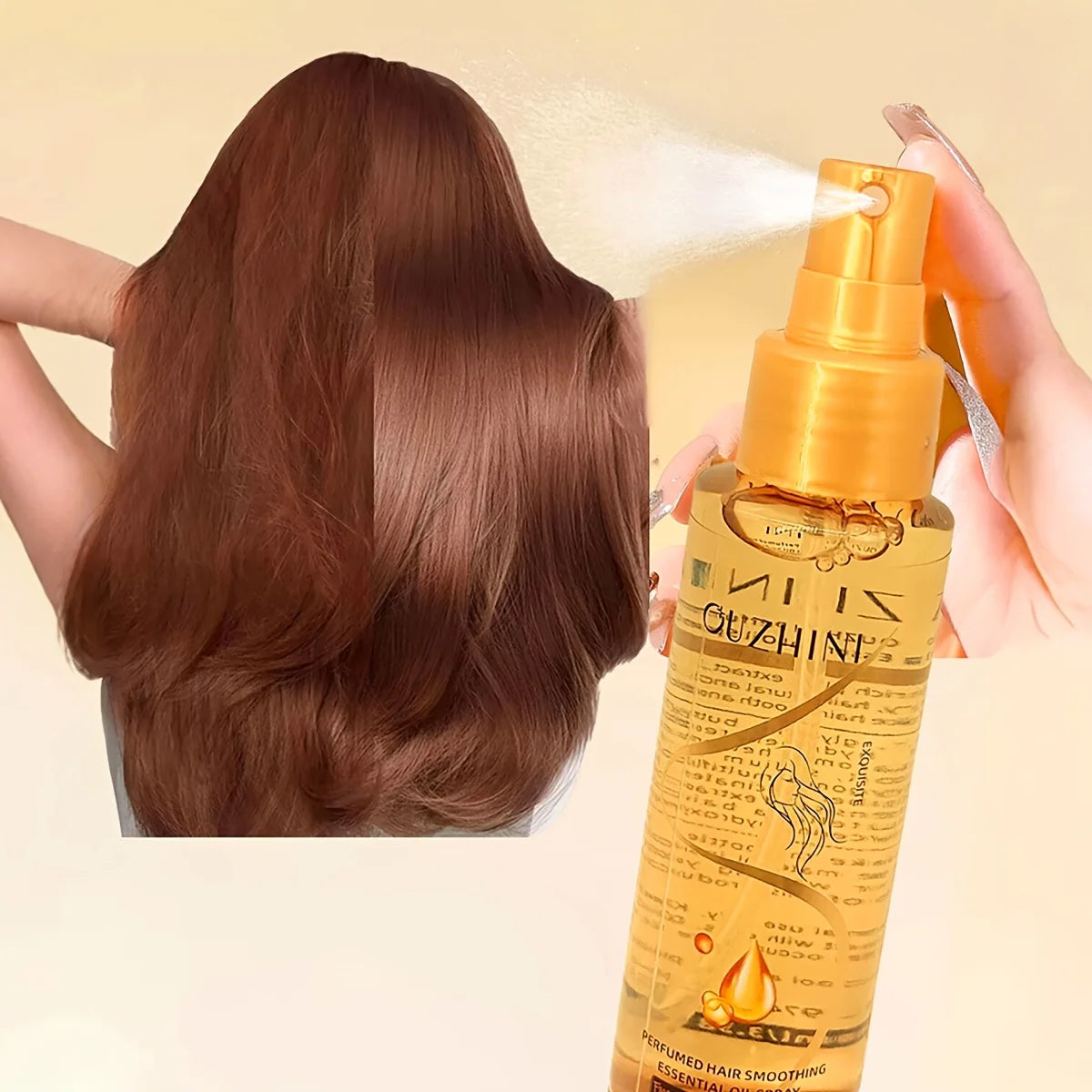 Fragrance Hair Care Essential Oil Spray, Fragrance Hair Conditioner, Smooth Hair Care Essential Oil to Prevent Frizz, Moisturizing and Nourishing, Long-Lasting Fragrance Hair Care Essential Oil Spray 100Ml/Bottle-1 Bottle Peaceful Pleasures Health and Wellness