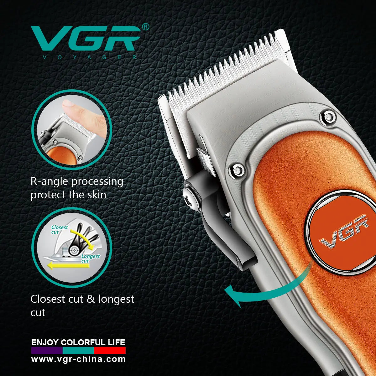 VGR 673 Hair Clipper Professional Clipper Hair Trimmer Vintage Haircutting Machine LED Display Electric Barber Trimmer for Men Peaceful Pleasures Health and Wellness