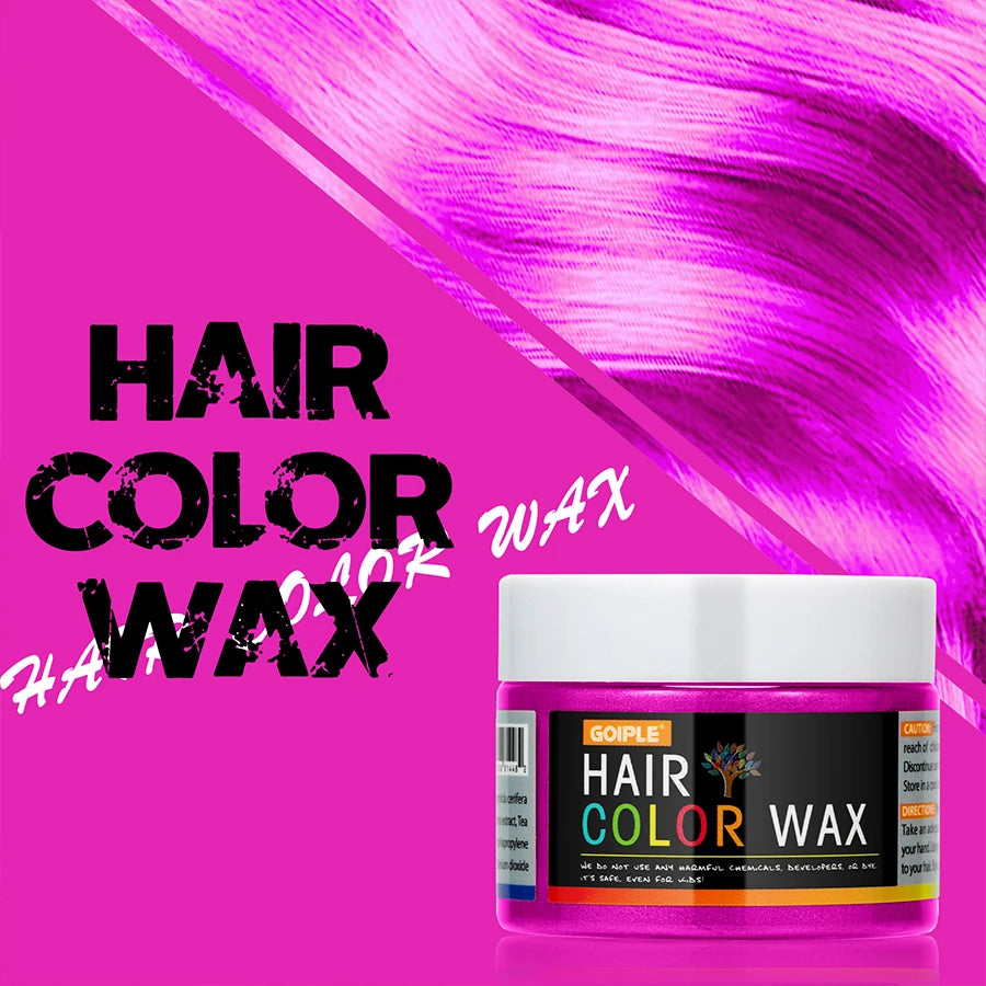 Valentine's Day DIY Hair Dyed Mud Hair Colour Wax Easy To Wash Coloring Cream One-time Hairs Beard and Eyebrows Colour Products Peaceful Pleasures Health and Wellness Purple Pink 40-120g