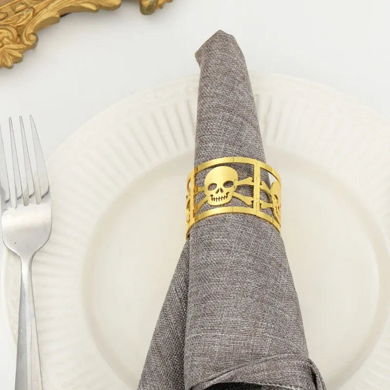 Metal Napkin Rings Set of 6 – Wedding Halloween Holiday Decor