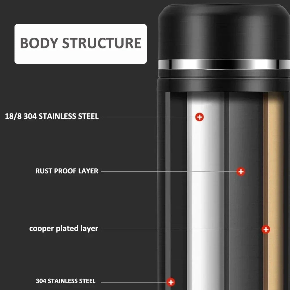 500ml 316 Steel Smart Thermos Cup | Temp Display & Separator