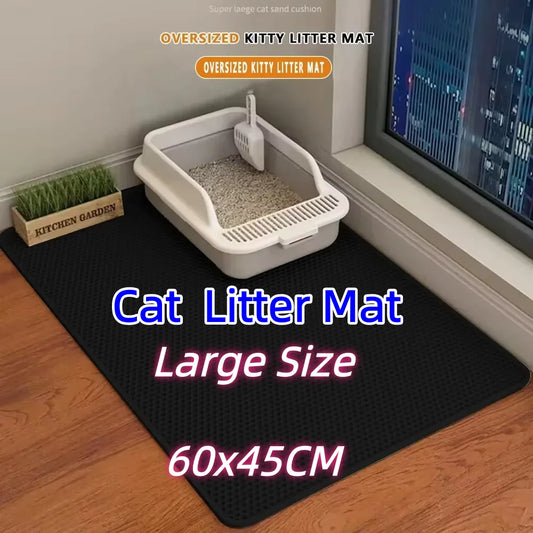 Cat Litter Mat Waterproof Double Layer Pet Litter Box Mat Pet Toilet Cat Mat Nonslip Sand Cat Washable Mat Pet Clean Peaceful Pleasures Health and Wellness