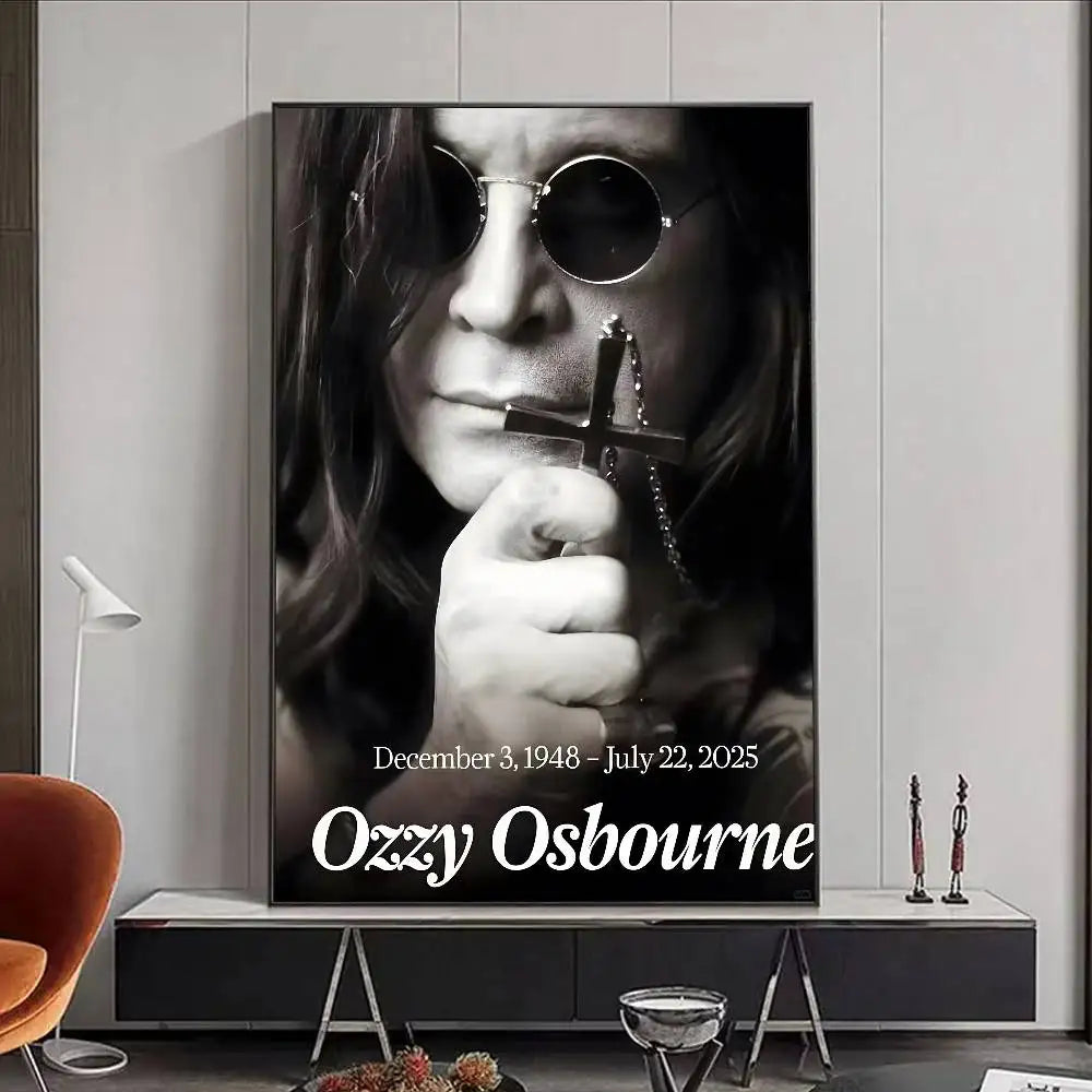 Ozzy Osbourne HD Wall Poster | Waterproof PVC Music Decor Music Wall Poster Peaceful Pleasures Health and Wellness