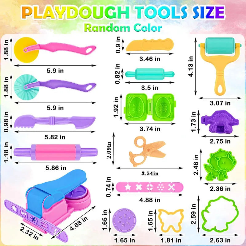Plasticine Mold Kids DIY Craft Toys Accessories Cartoon Dinosaur