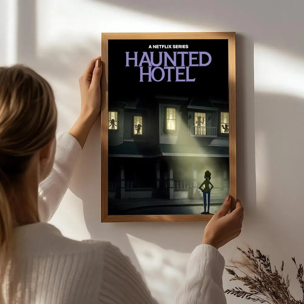 Haunted Hotel Game Poster – HD Waterproof Self-Adhesive Wall Art Wall Art Poster Peaceful Pleasures Health and Wellness White3 50X70cmNoframe