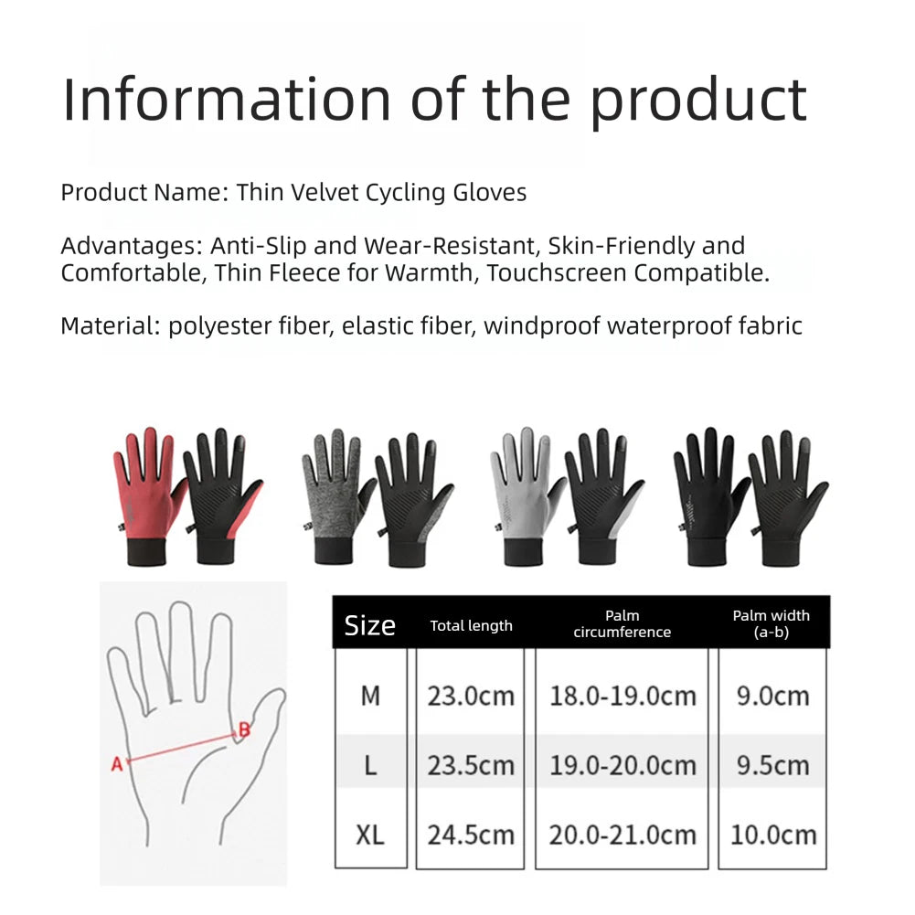 Thermal Touchscreen Winter Gloves – Unisex Anti-Slip Windproof