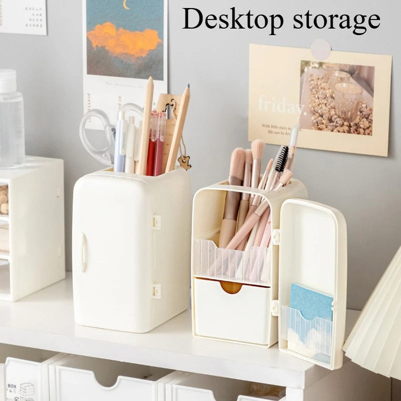 Multi functional fashionable pen holder with creative drawer, refrigerator pen holder, student large storage, desktop decoration Peaceful Pleasures Health and Wellness
