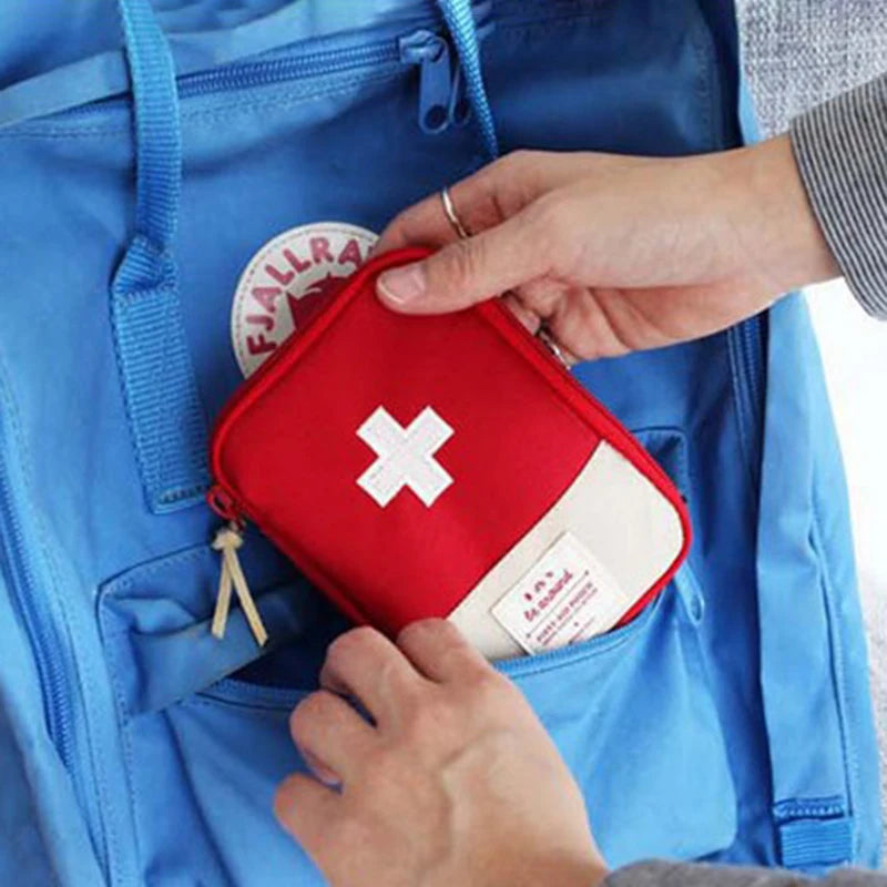 Mini Portable Medicine Bag Travel First Aid Kit Medicine Bag Storage Bag Survival Kit Medicine Box Outdoor Emergency Camping Peaceful Pleasures Health and Wellness